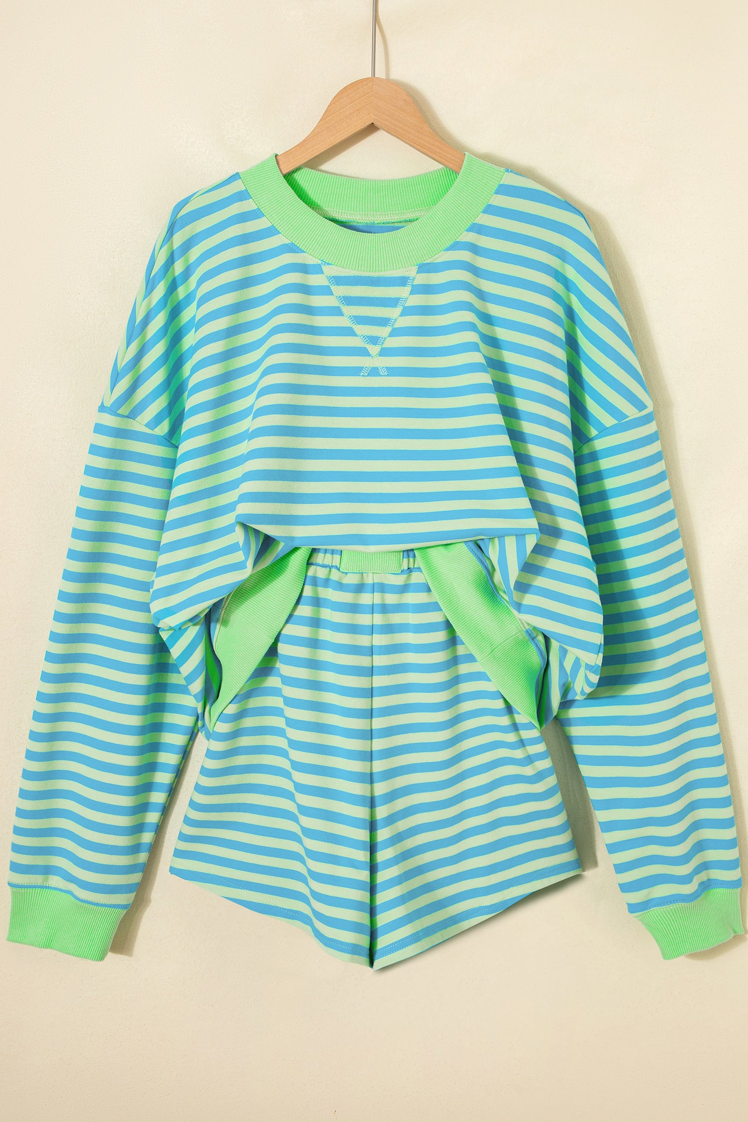 Green Stripe 2pcs Set