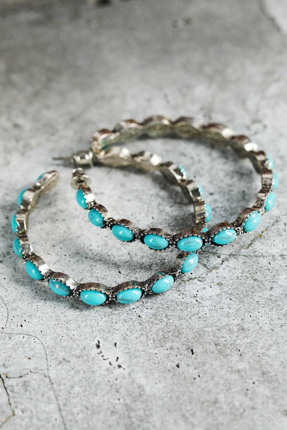 Turquoise Hoop Earrings