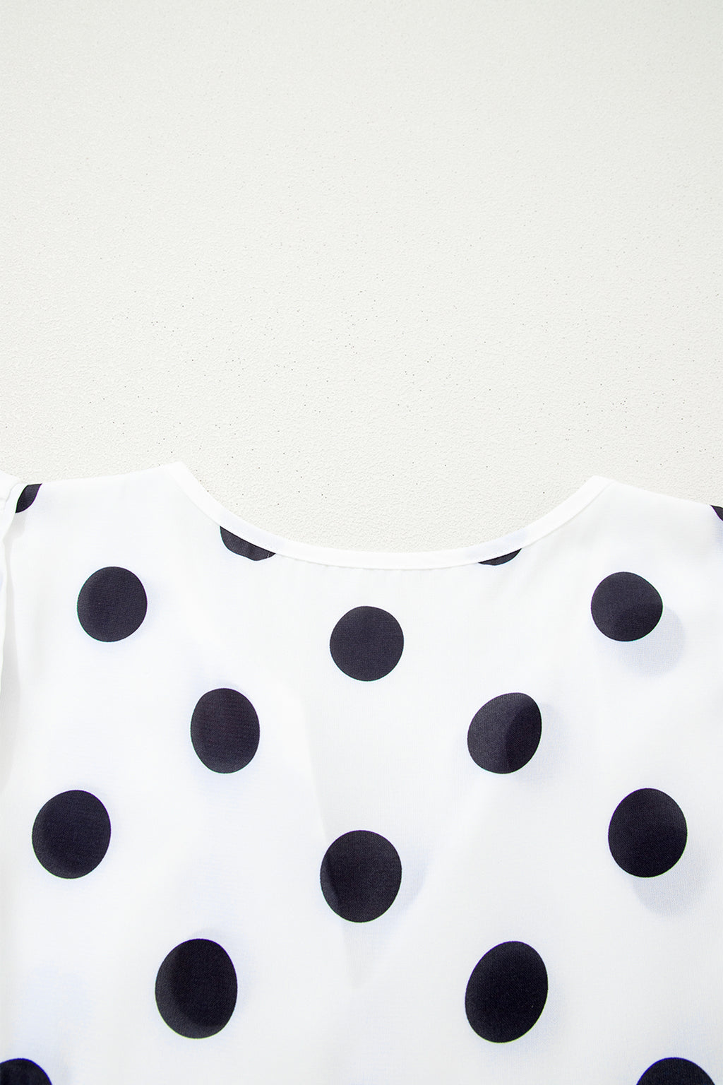 White Polka Dot Babydoll Blouse