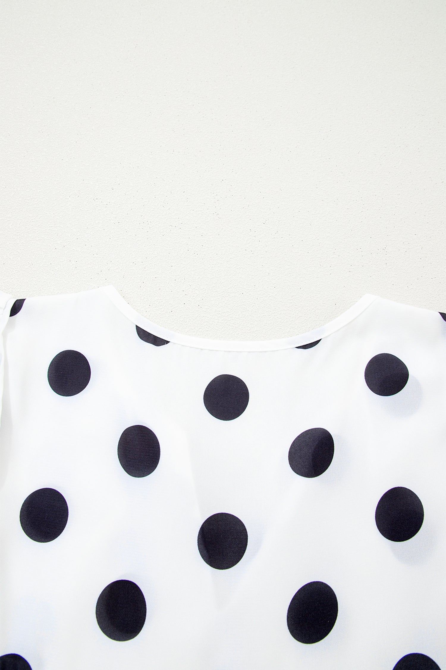 White Polka Dot Babydoll Blouse
