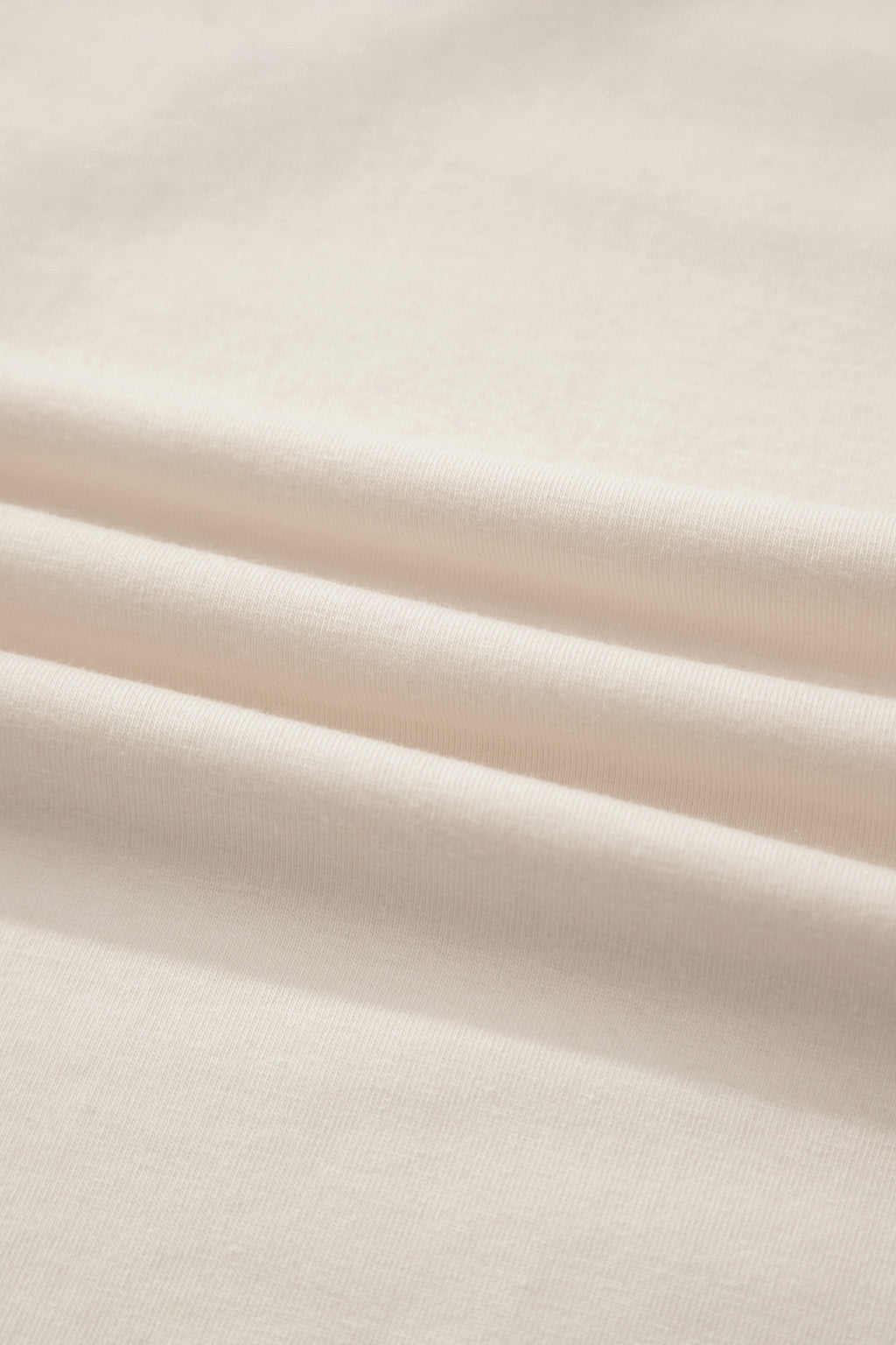 White Loose Knit Vintage Flag Bow Patched T Shirt