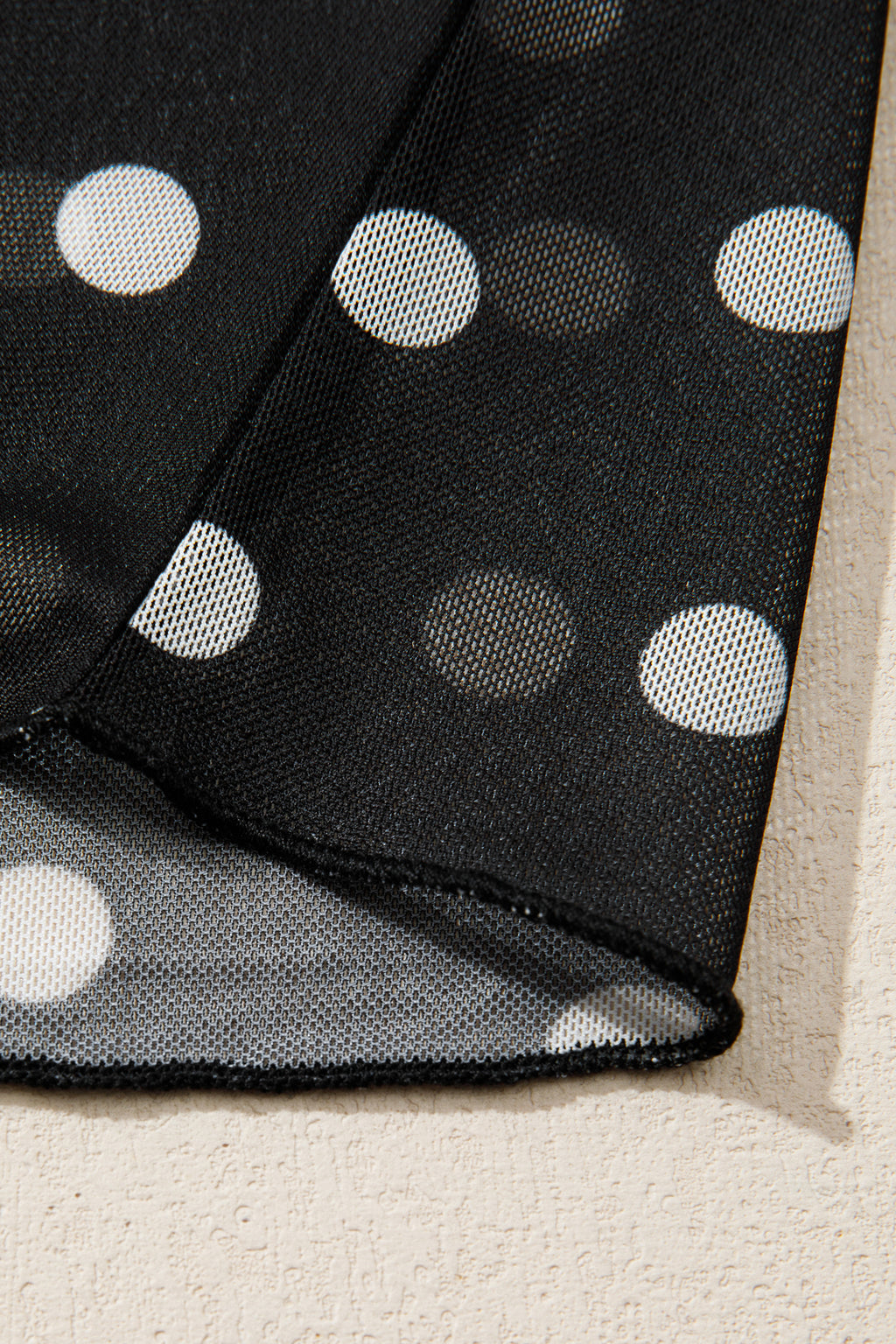 Black Polka Dot Mesh Tee