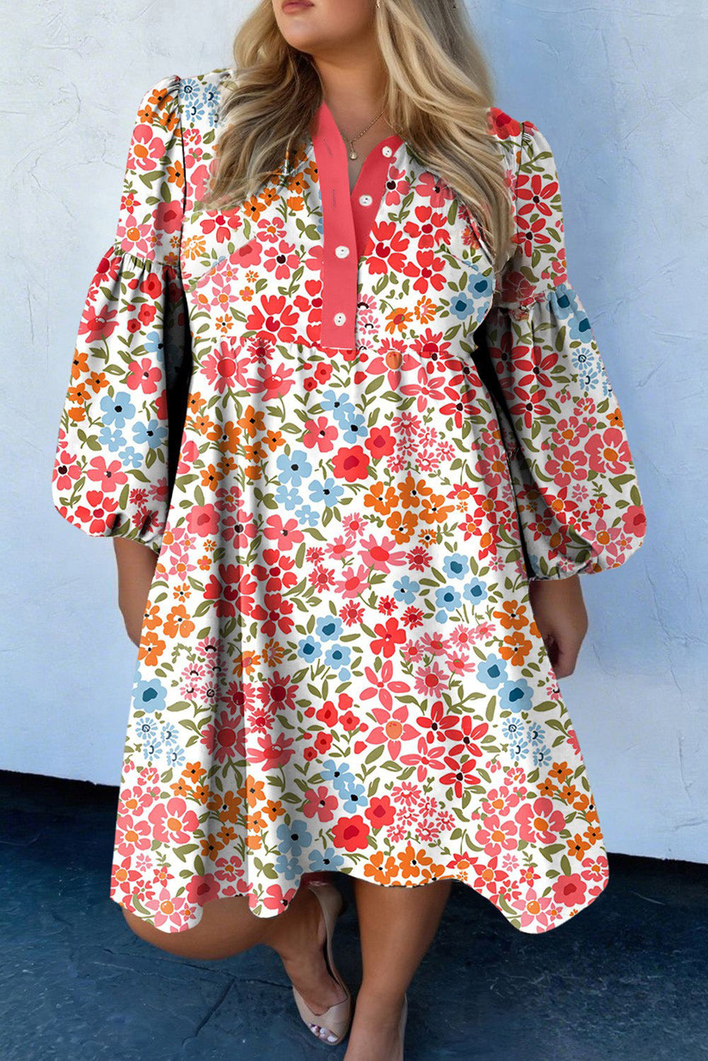 Rosey Floral Chic Mini Dress