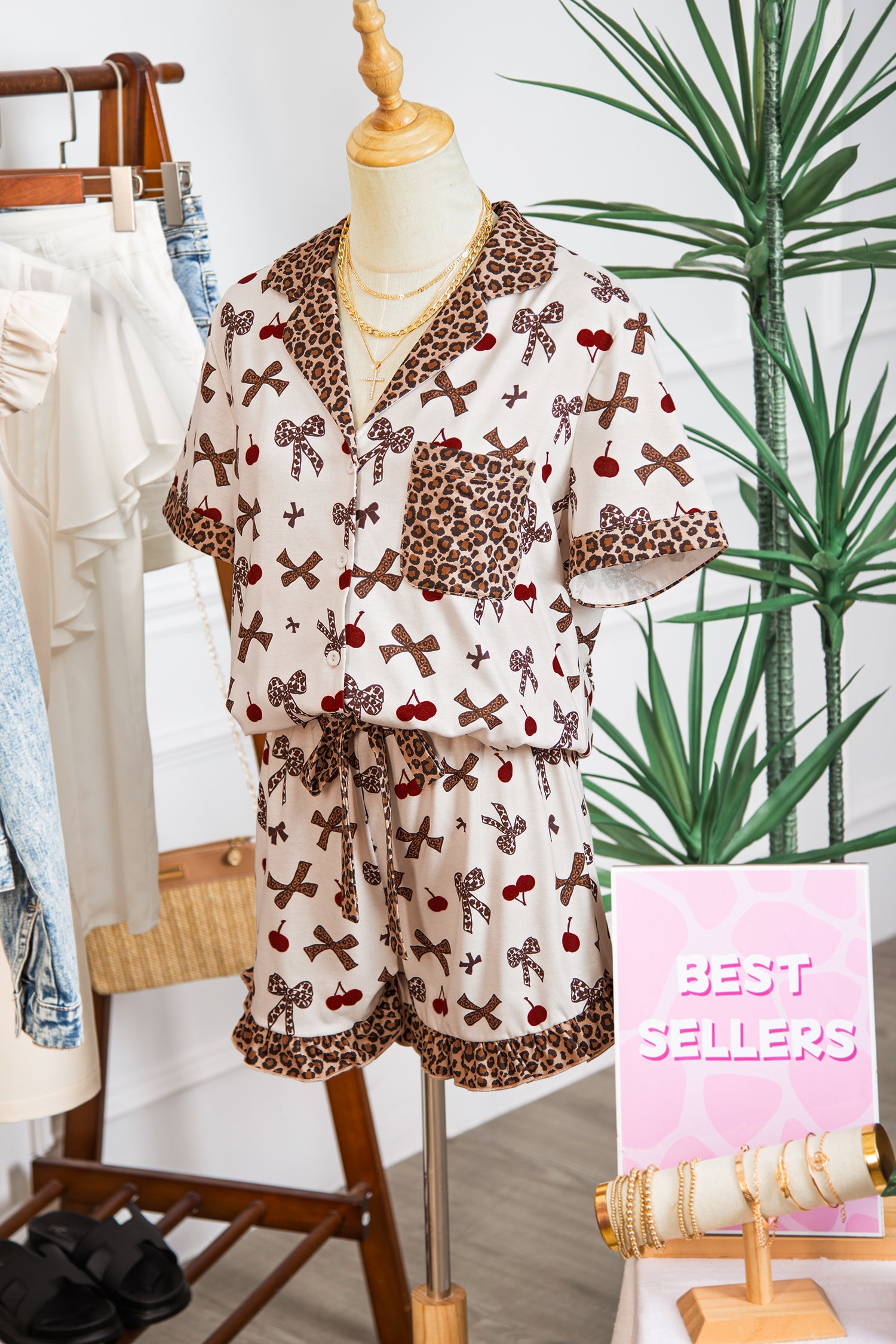 Cherry Bow PJ Set