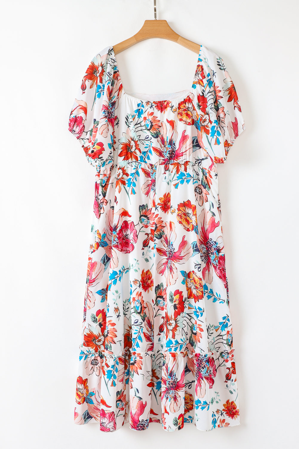 Girly Floral Midi Dress