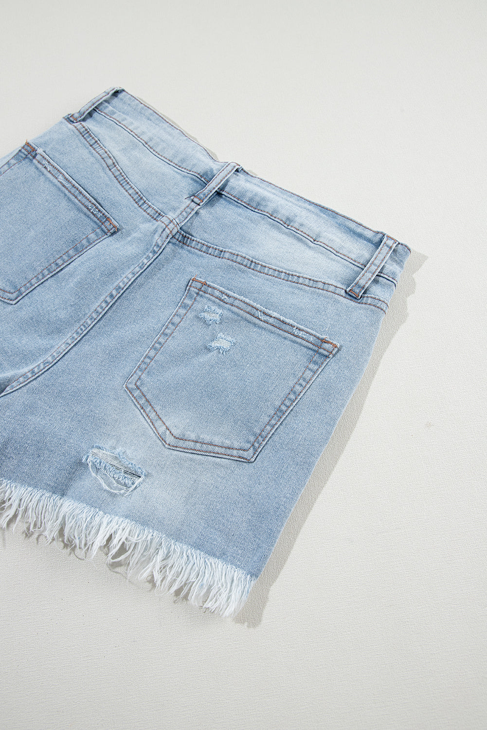 Distressed Denim Shorts