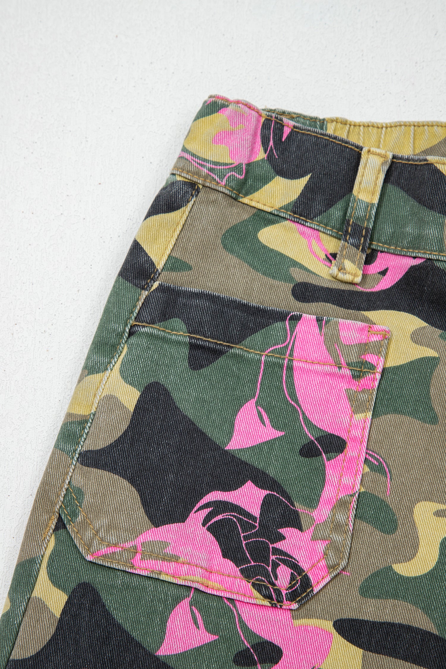 Abstract Camouflage Leopard Jeans