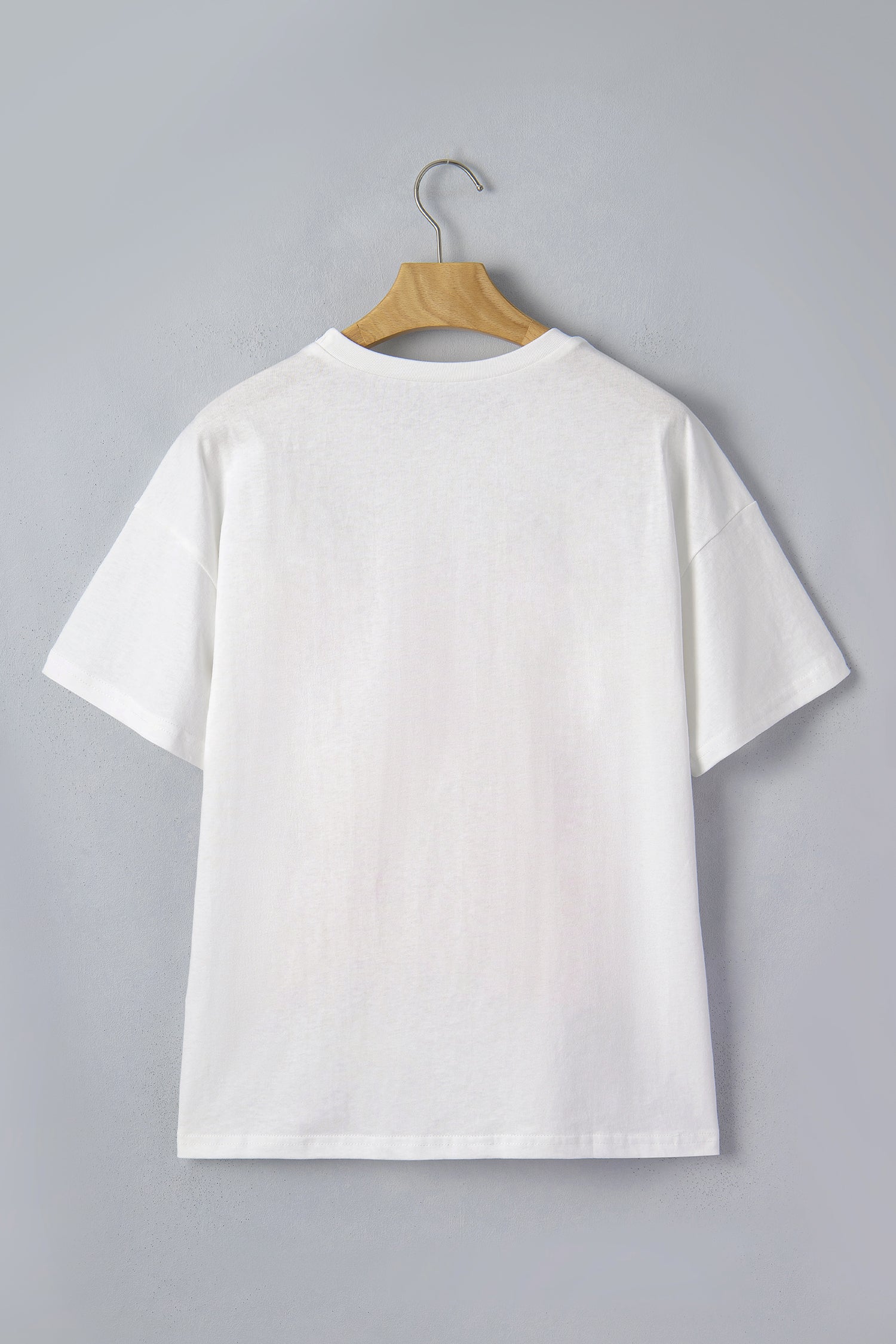 White Cheetah Striped Print Retro Fashion Graphic Tee