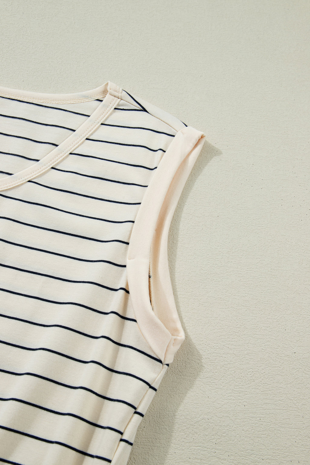 Stripe Drawstring Tunic Tank Mini Dress
