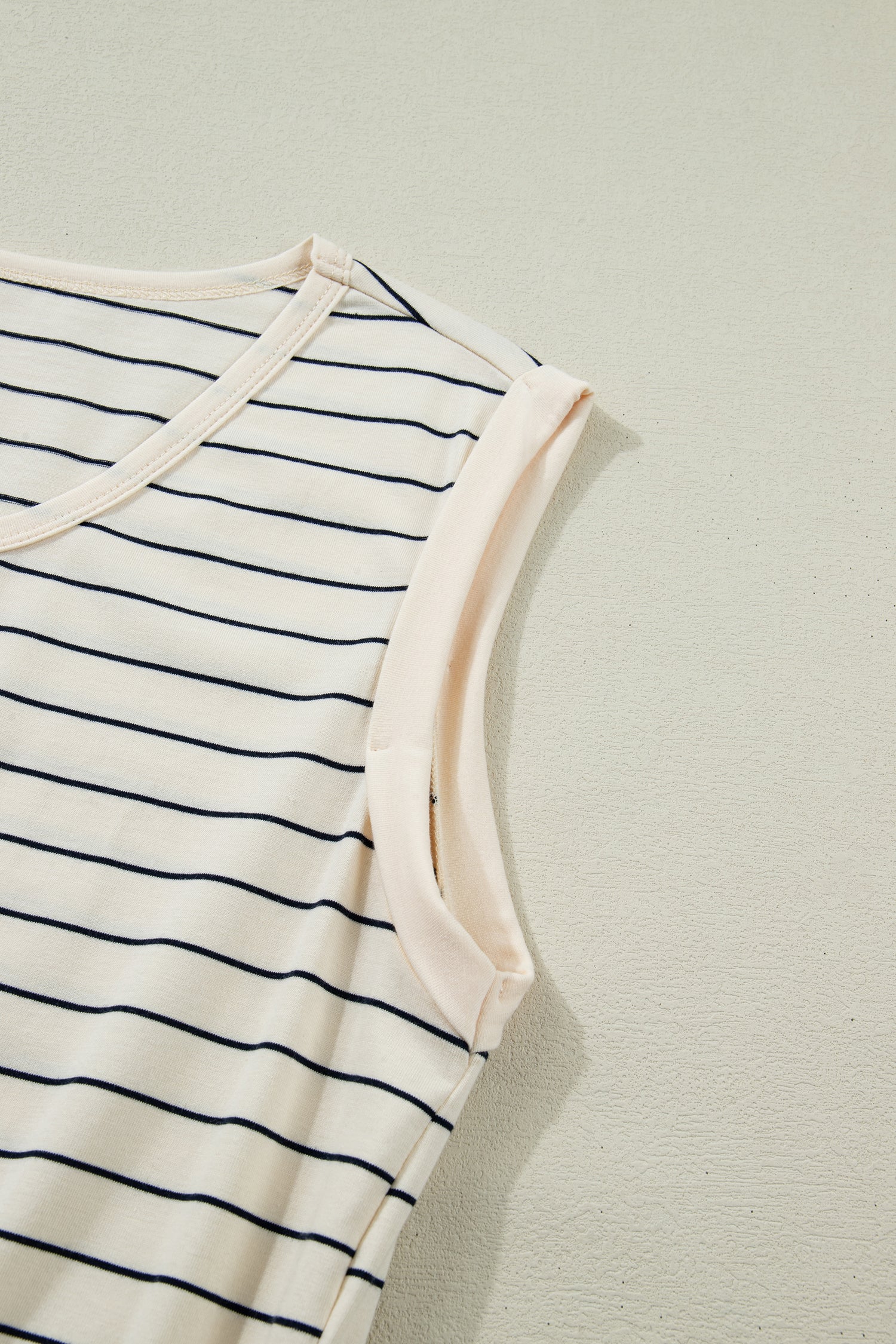Stripe Drawstring Tunic Tank Mini Dress