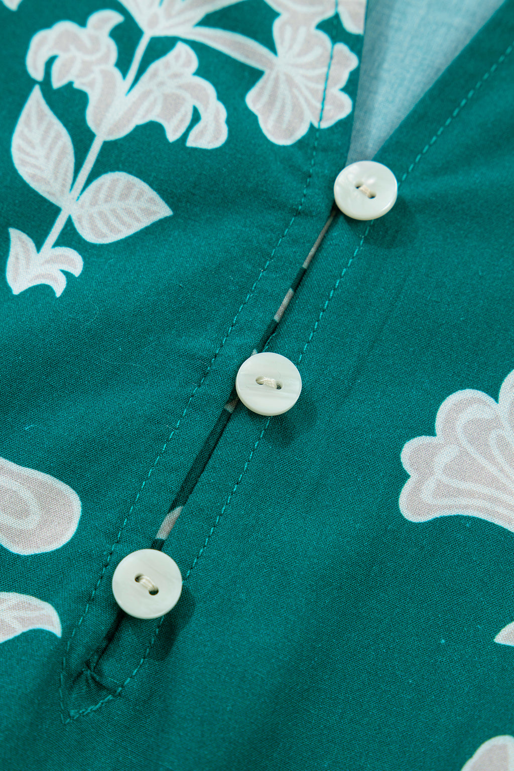 Green Frilled Floral Mini Dress