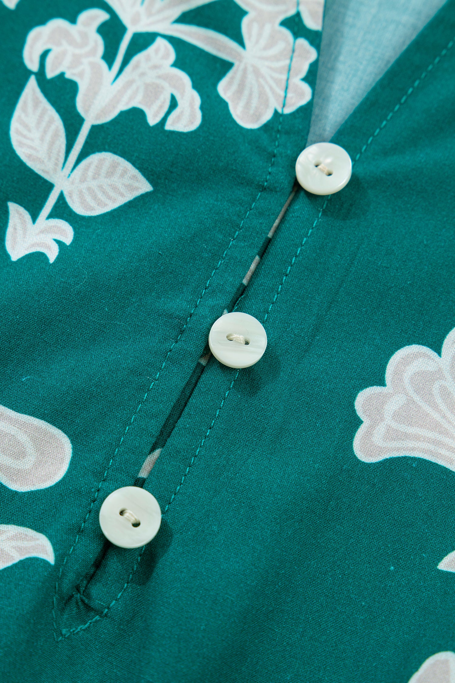 Green Frilled Floral Mini Dress