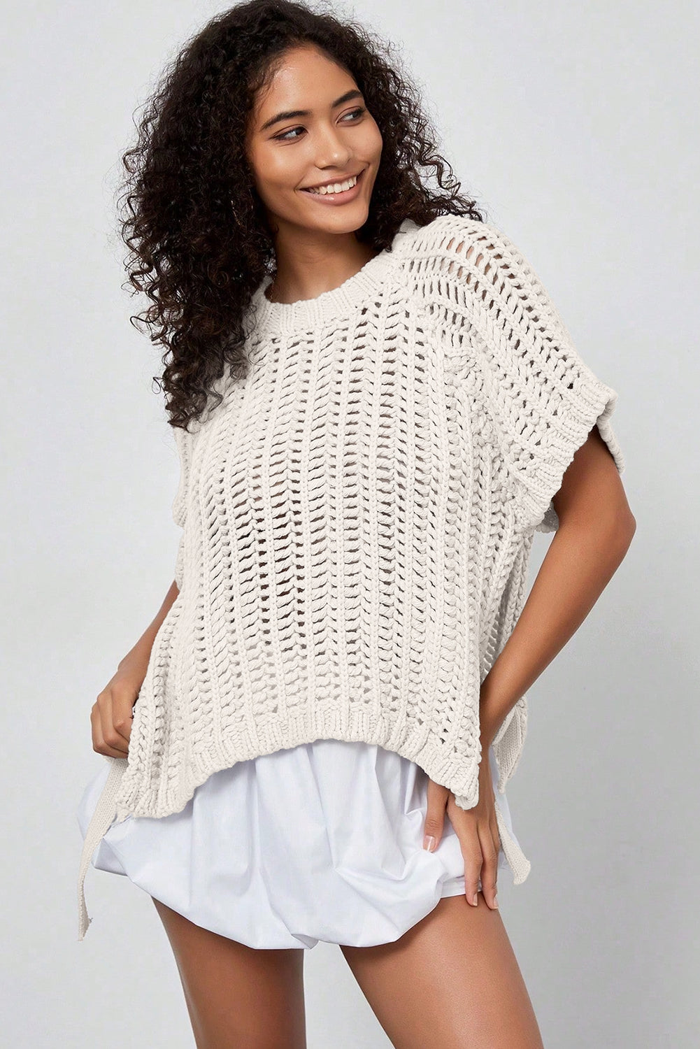 Shabby Creamy Breezy Sweater