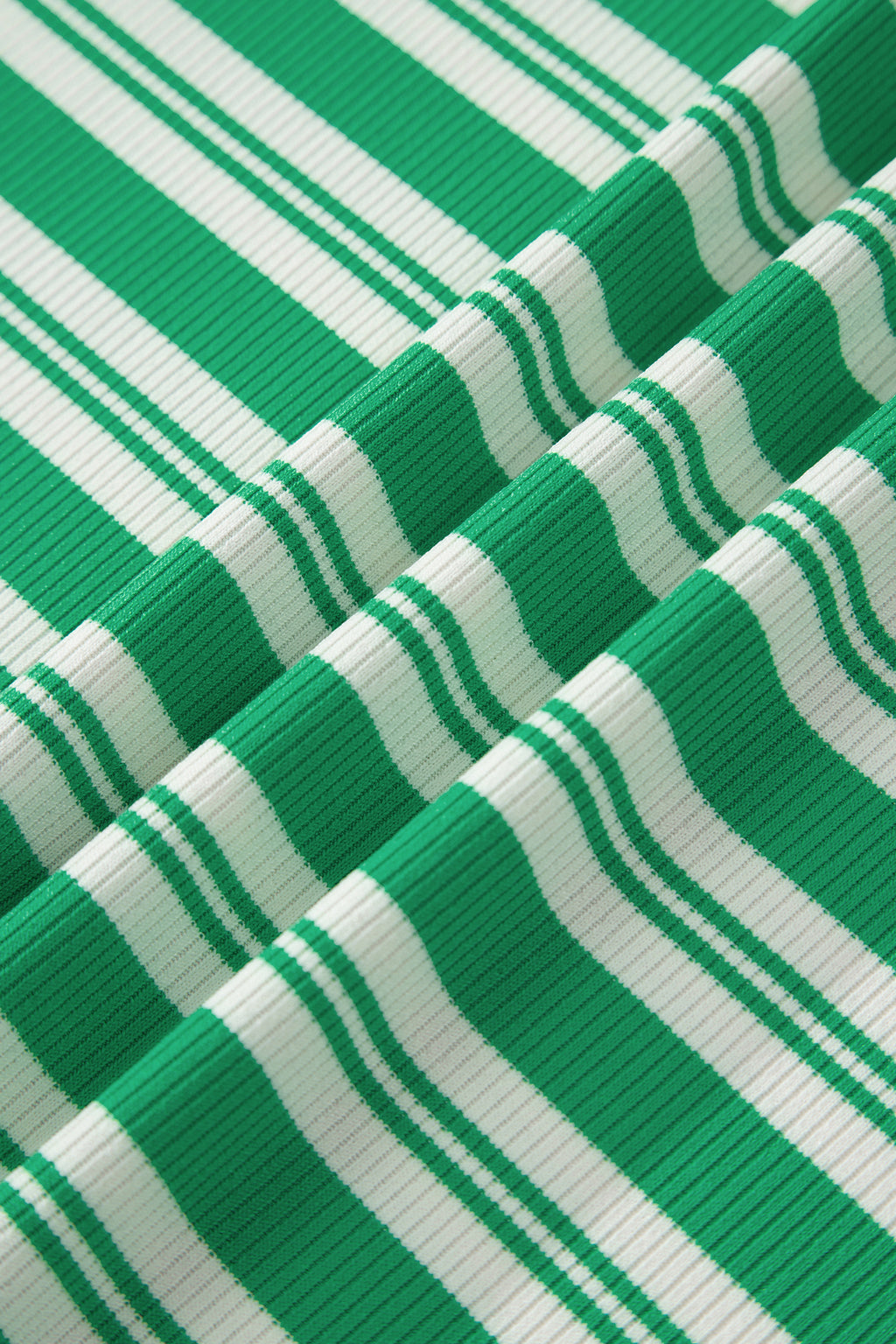 Green Stripe Midi Dress with Pockets
