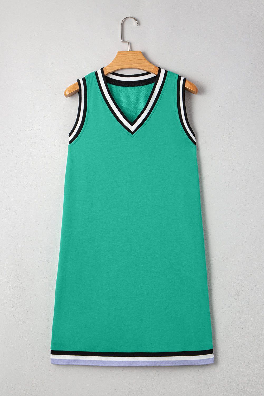 V Neck Shift Sleeveless Mini Dress