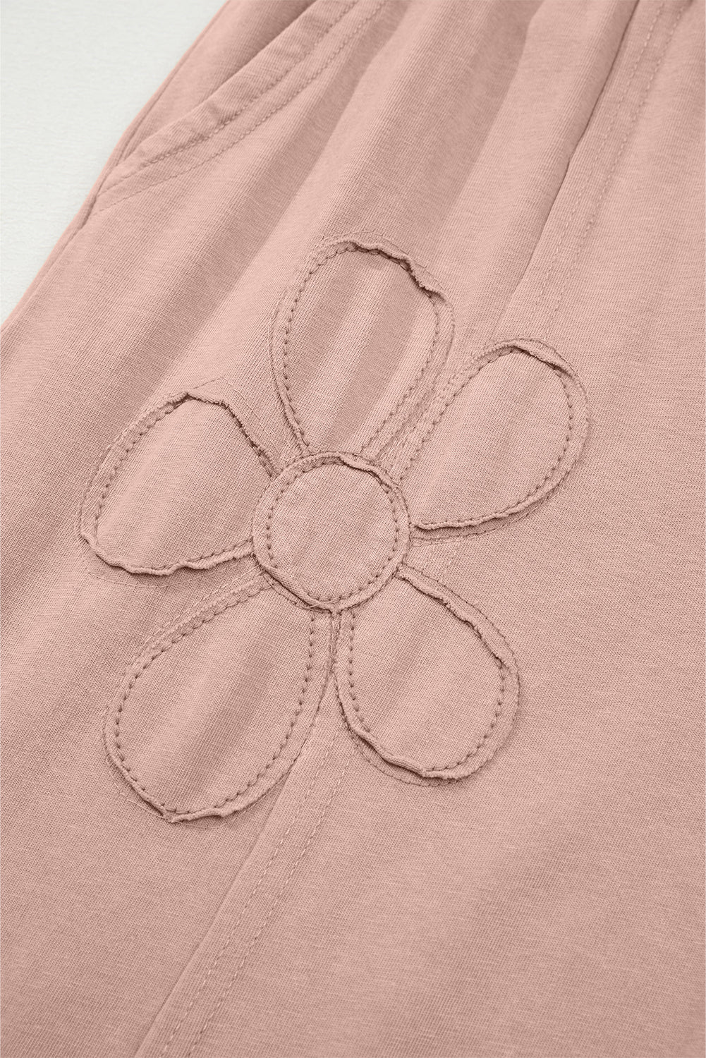 Terry Knit Cropped Wide Leg Pants