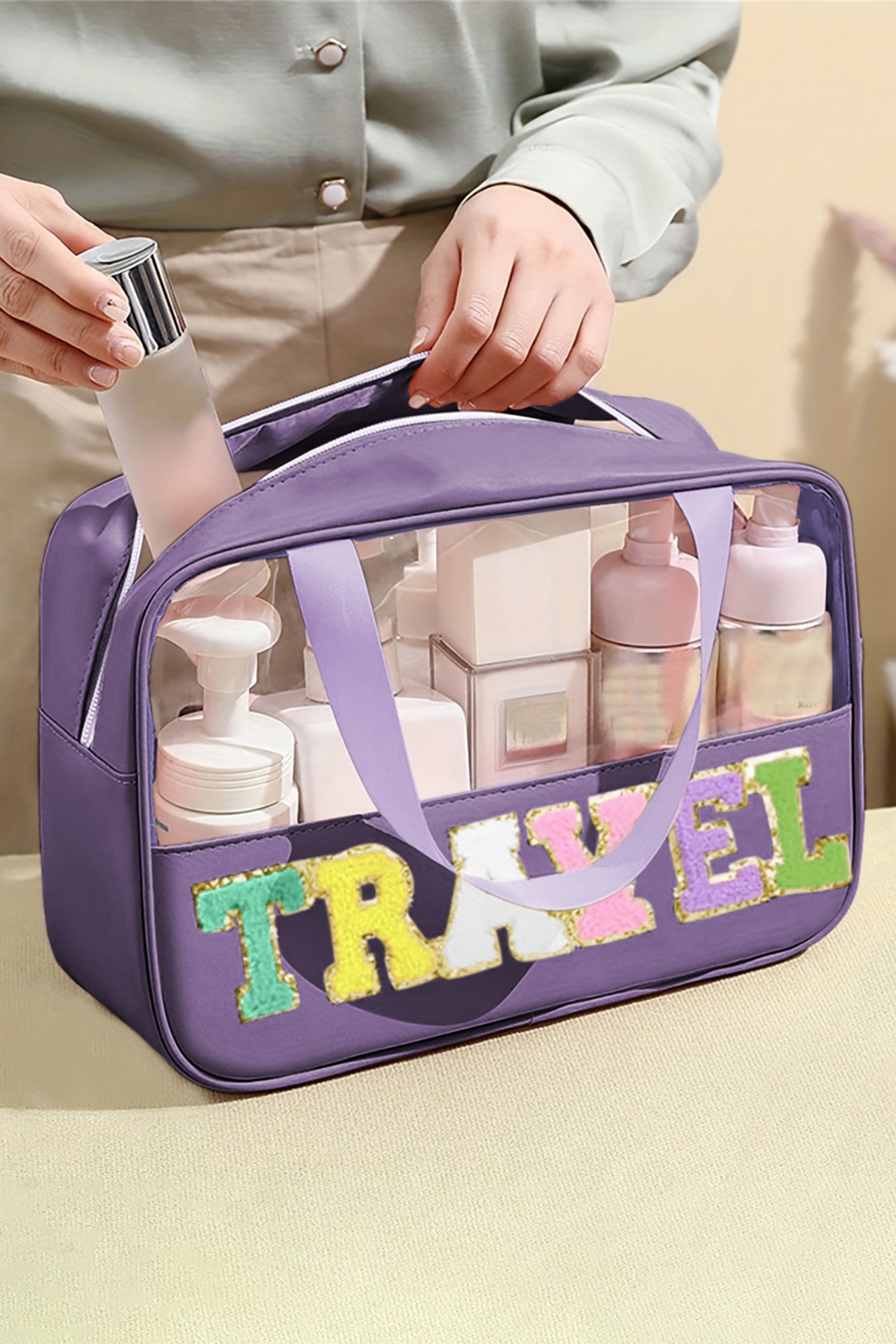 Purple TRAVEL Makeup Bag