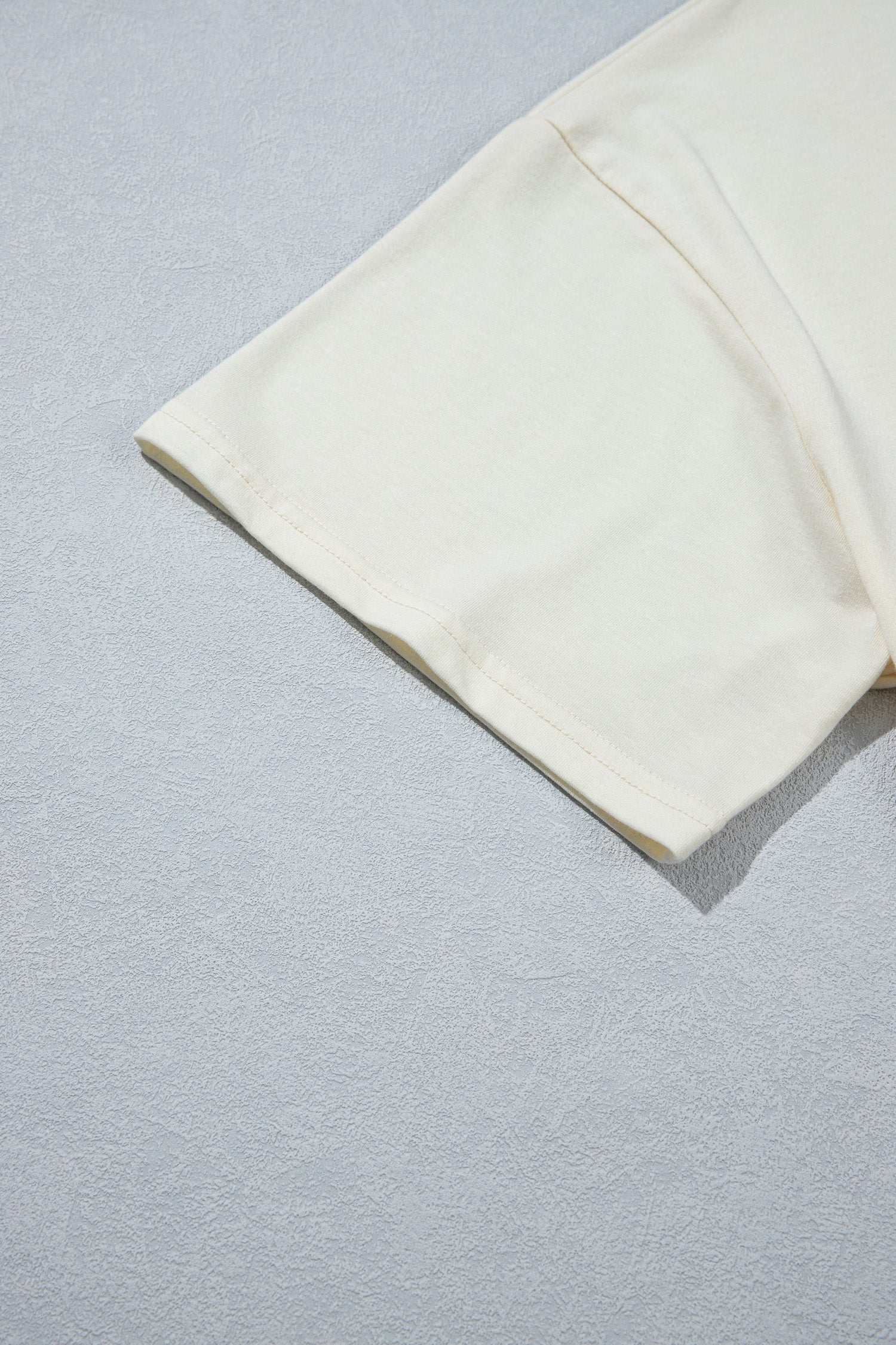 White Distressed Flag Bow Patched Plus Size T Shirt