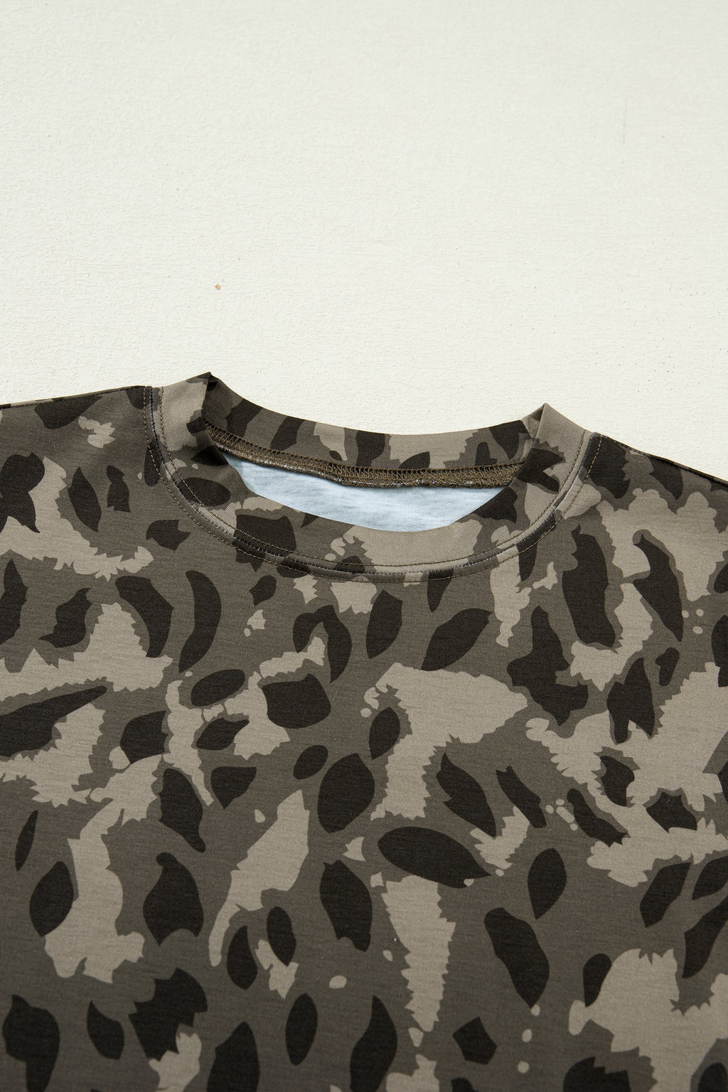 Brown Retro Leopard Slim Tee