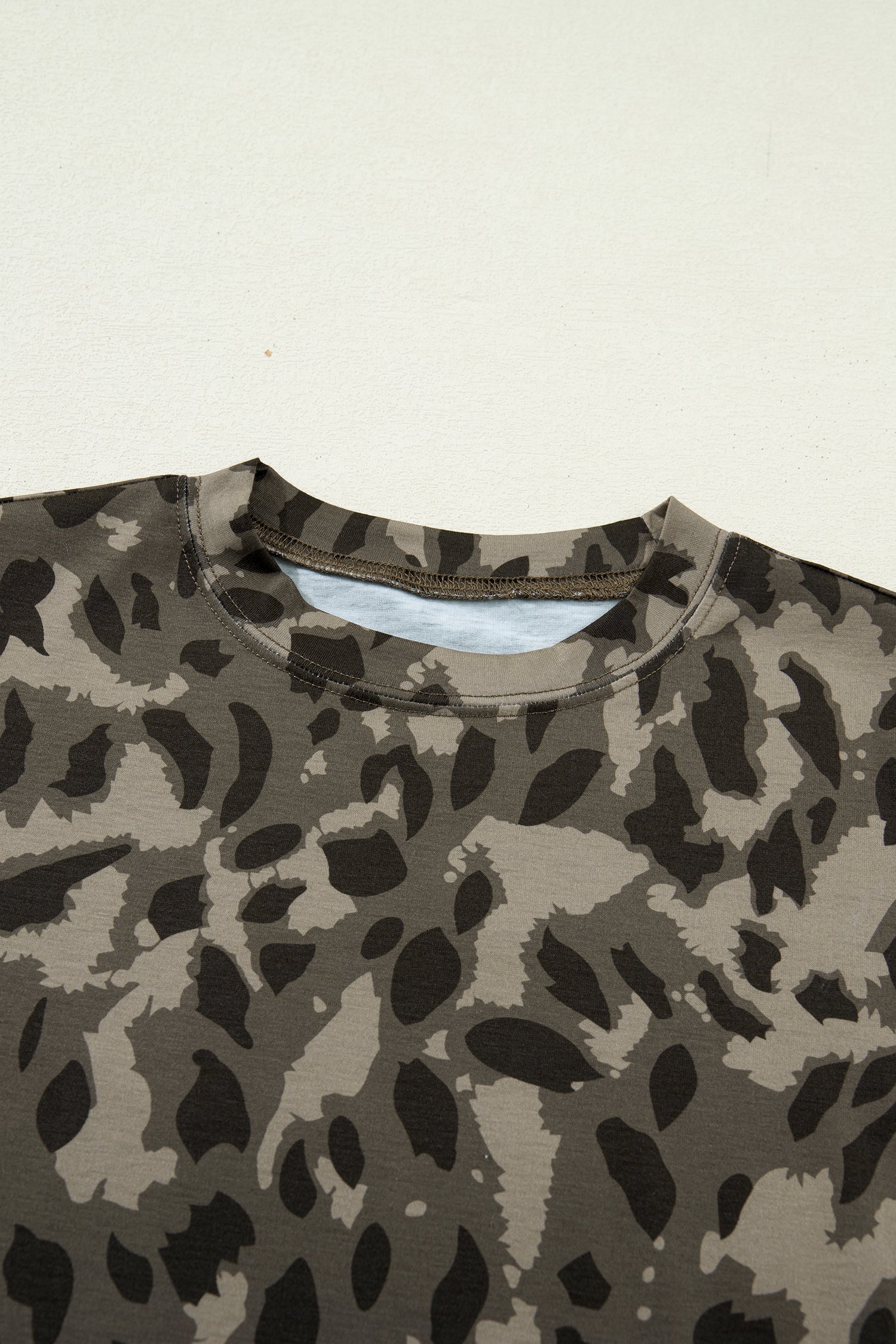 Brown Retro Leopard Slim Tee