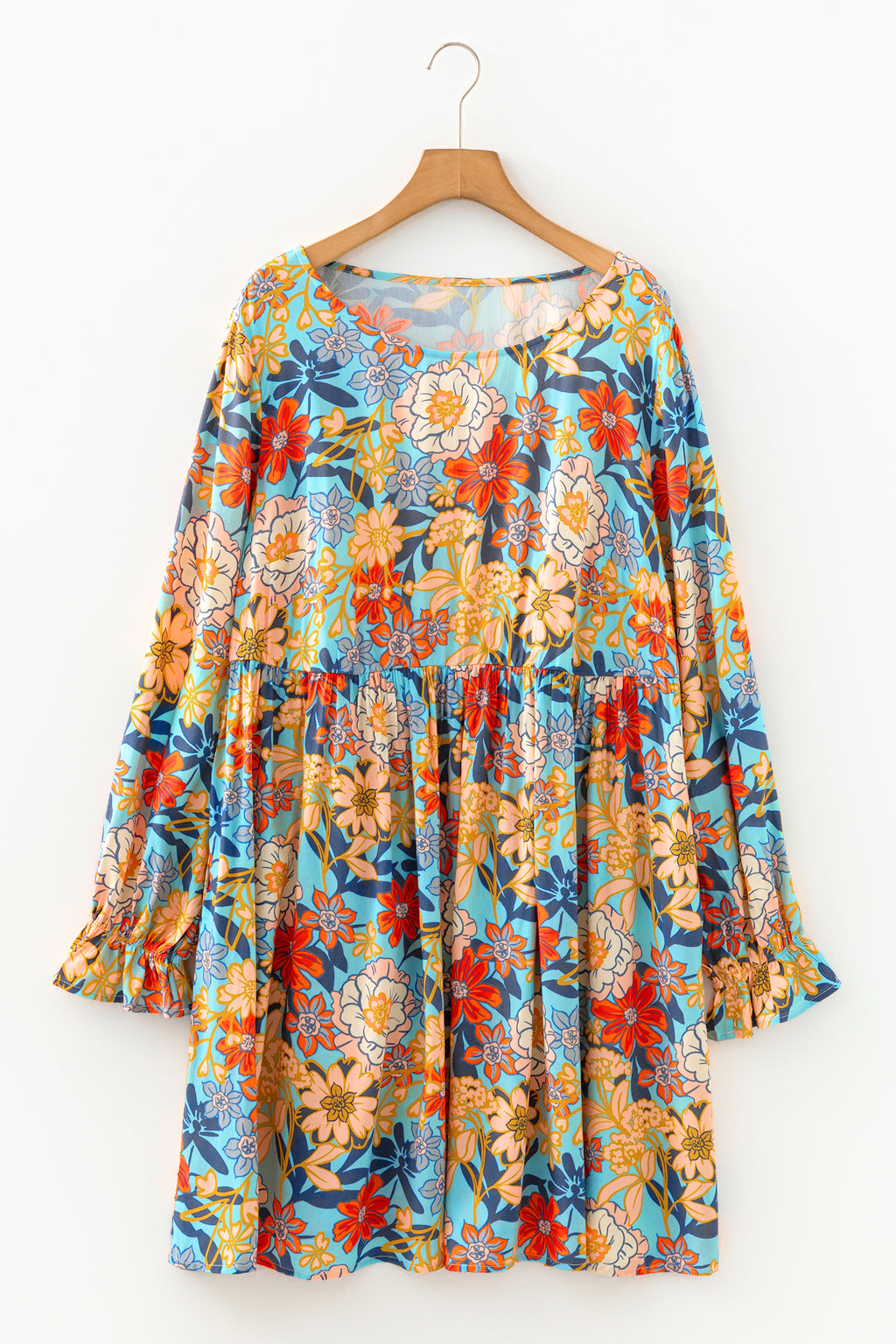 Chic Floral Ruffle Mini Dress