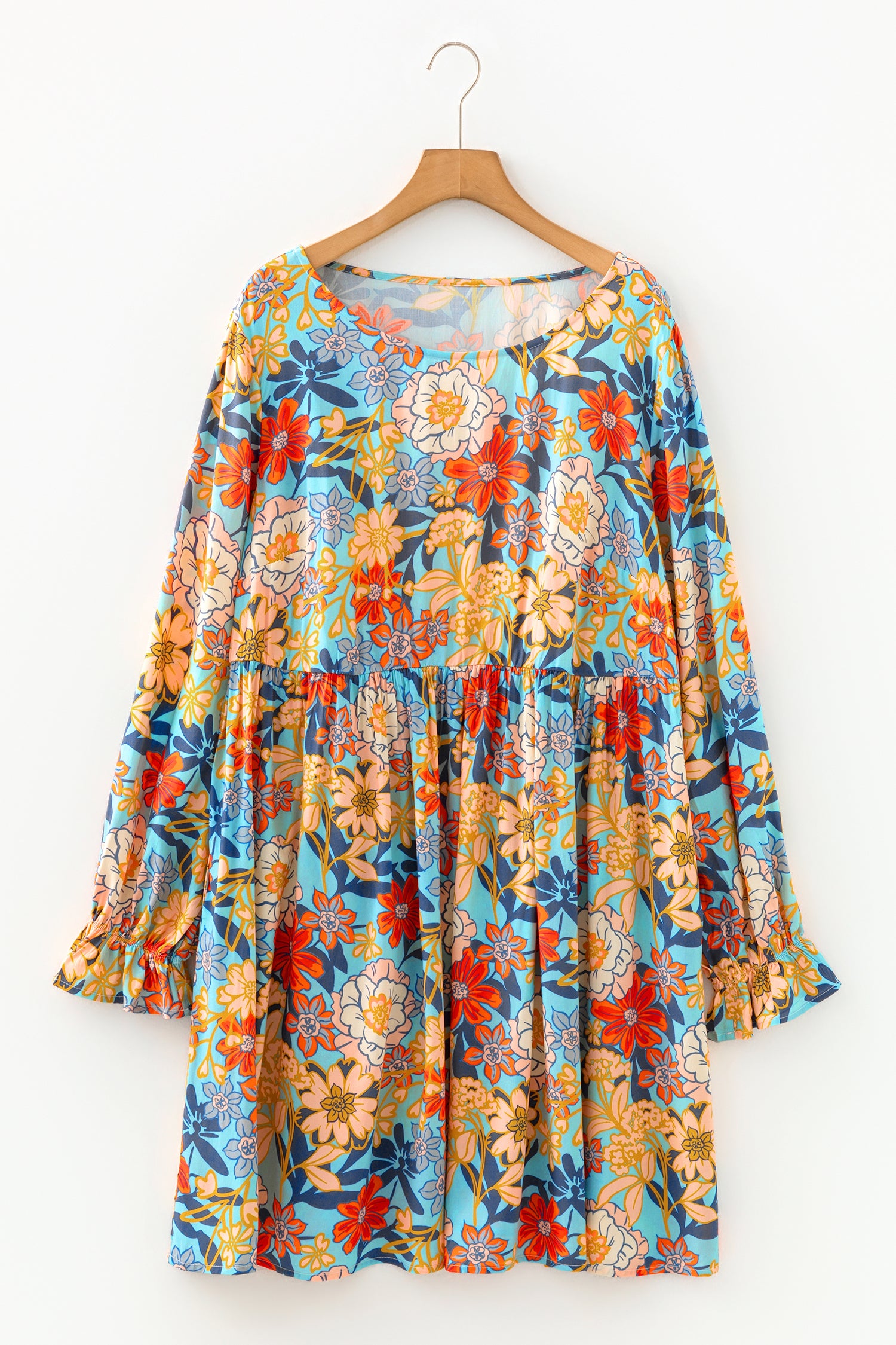 Chic Floral Ruffle Mini Dress