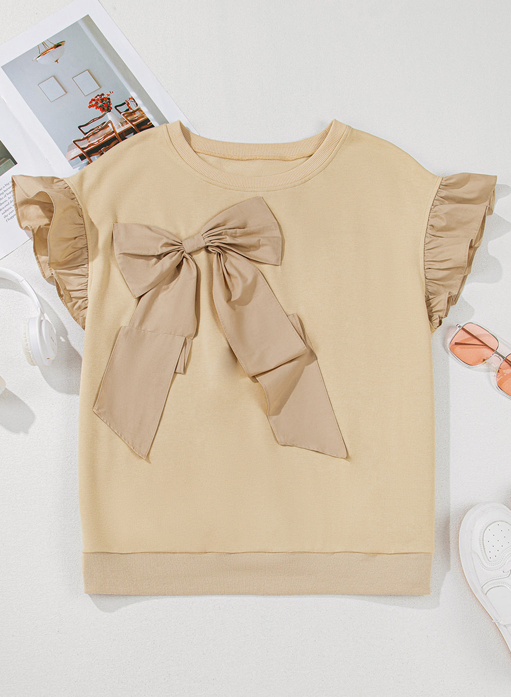 Lux Creamy Bows Top