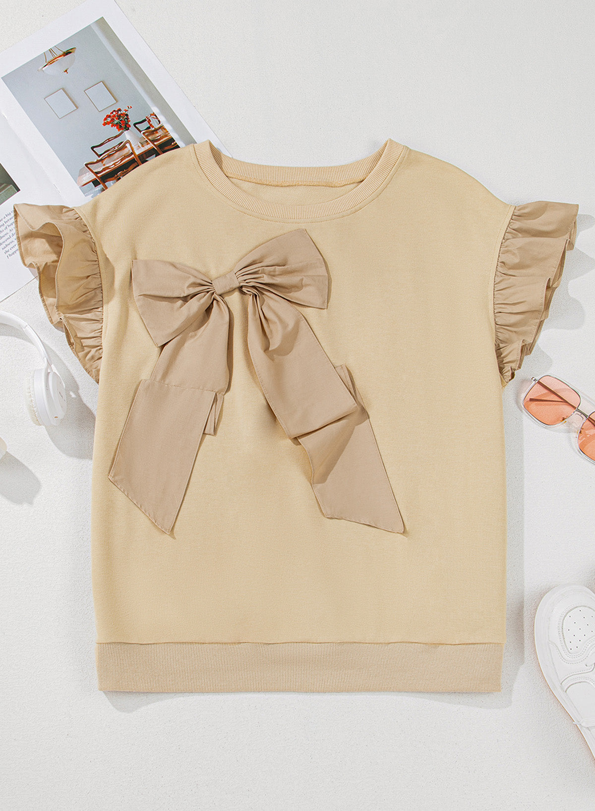 Lux Creamy Bows Top