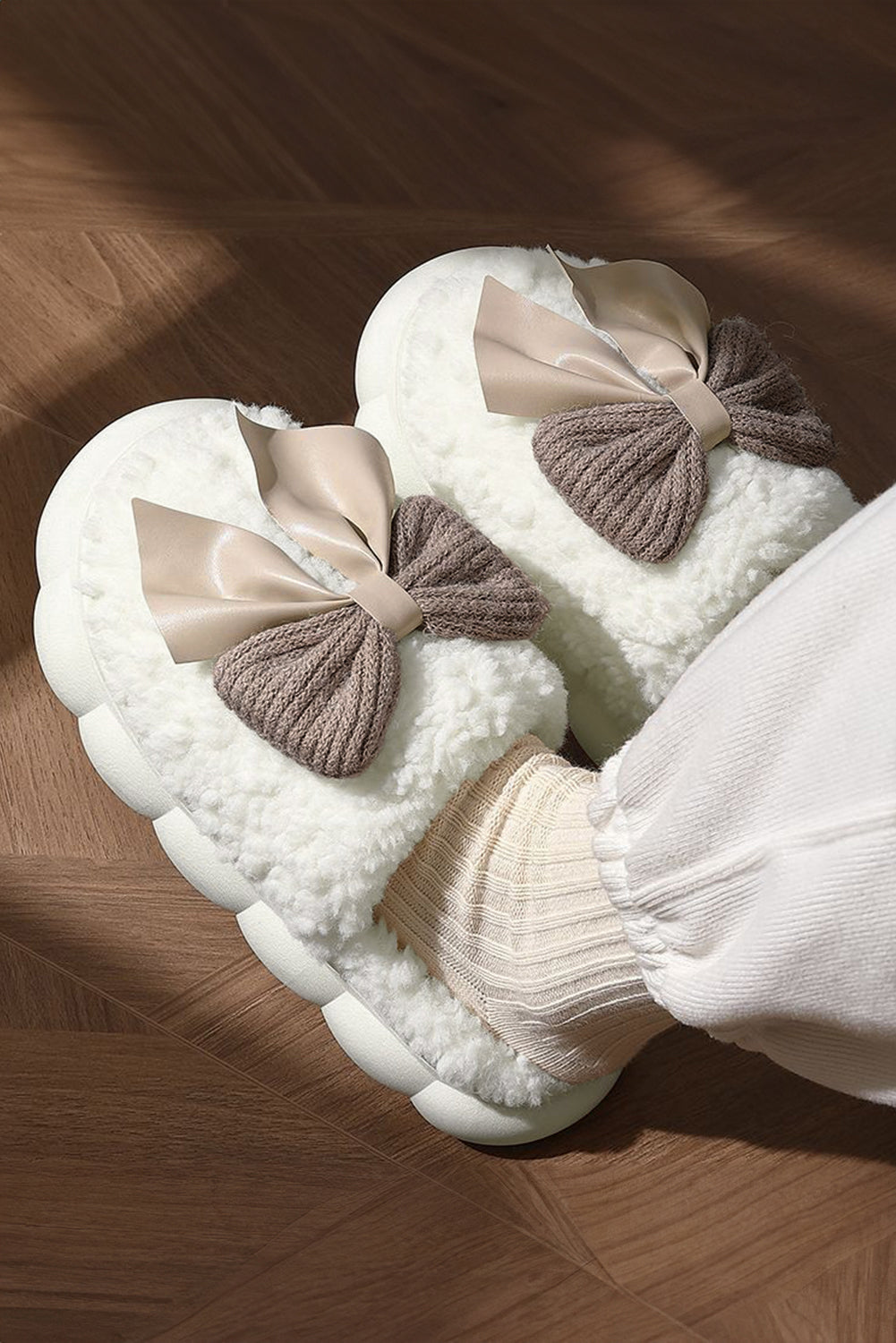 Soft Life Bow Slippers