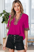 Violet Leopard Blouse