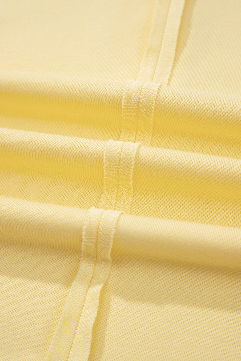 Yellow Cream Loose Polo Tee Elastic Waist 2pcs Short Set