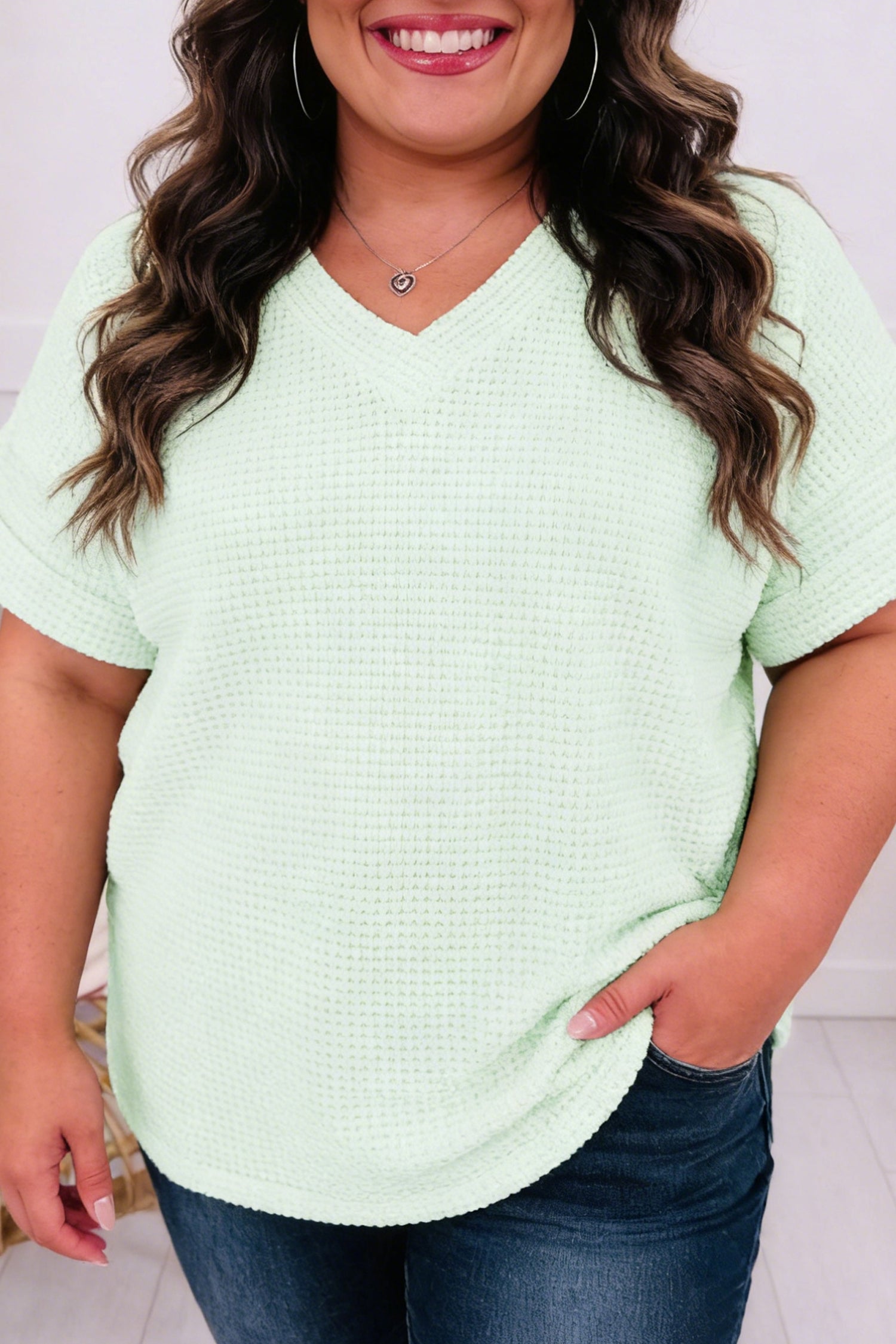 Clearly Aqua Knit Top