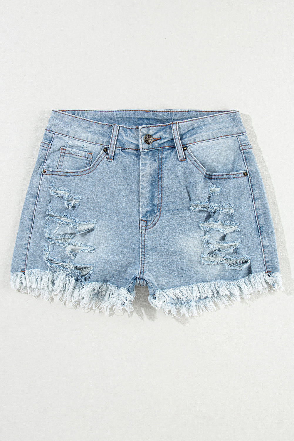 Distressed Denim Shorts