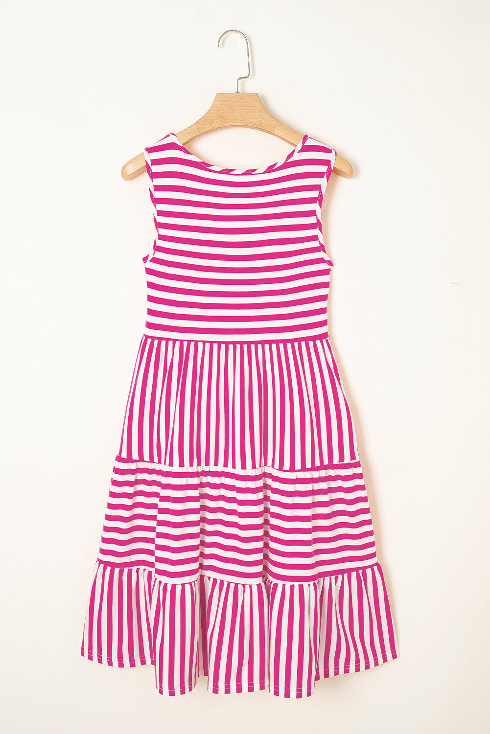 Rose Stripe Loose Fit Mini Dress