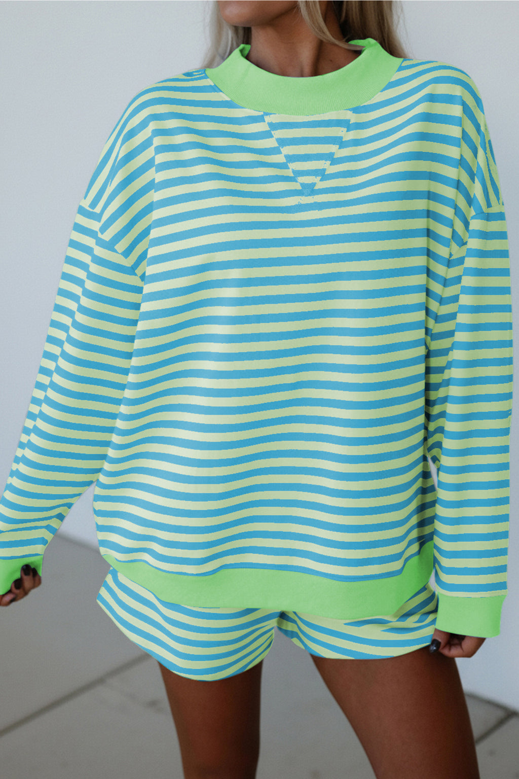 Green Stripe 2pcs Set