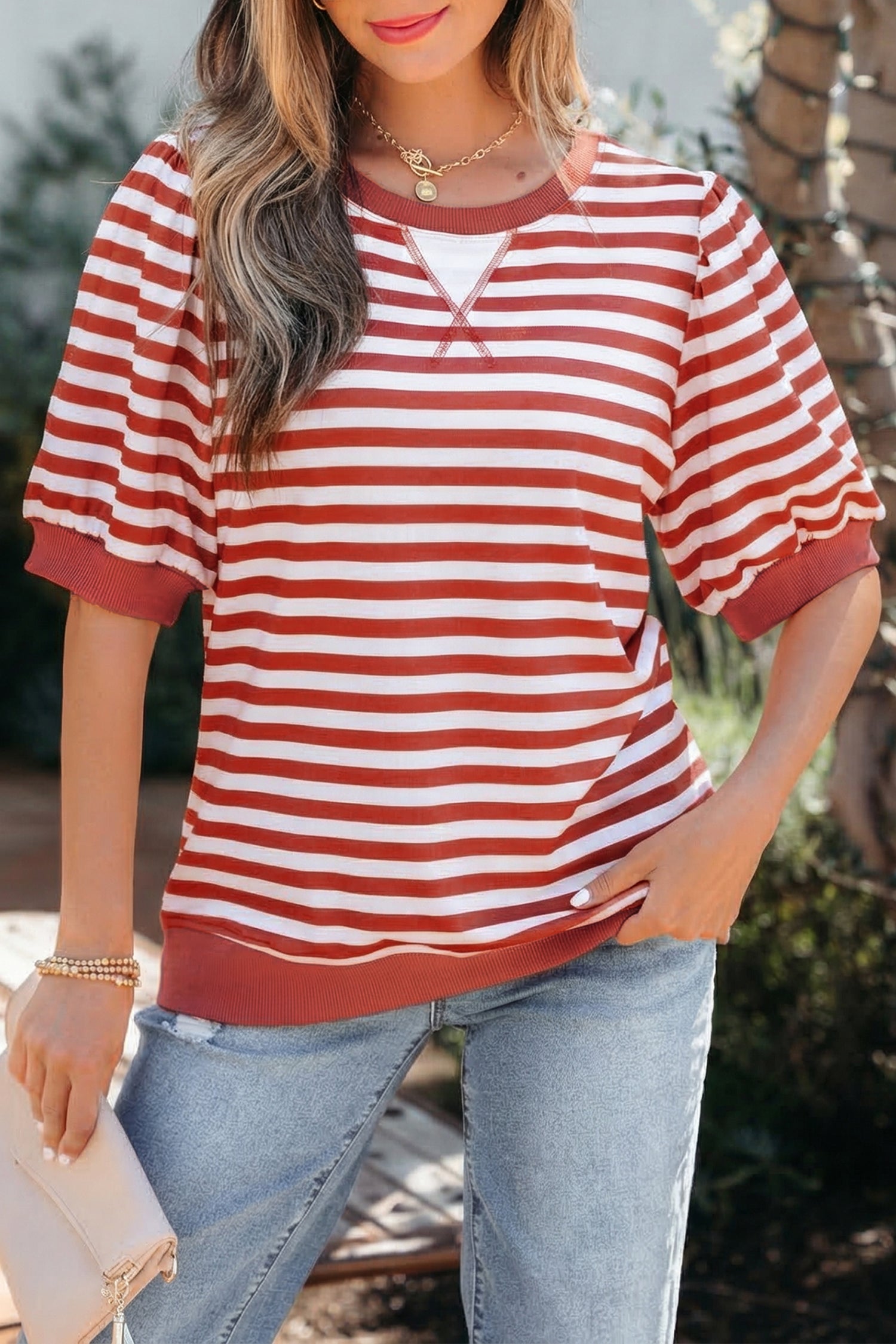 Orange Stripe Shirt