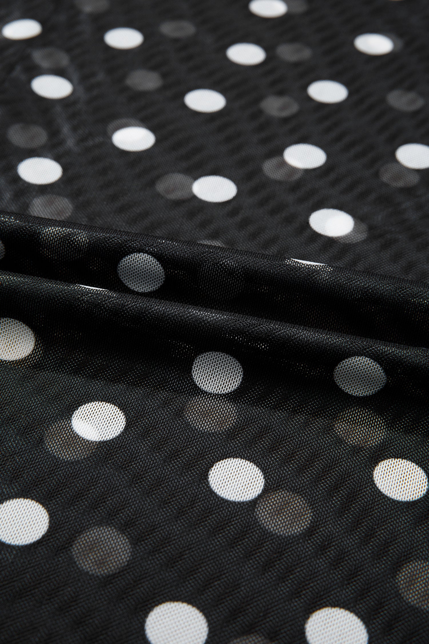 Black Polka Dot Mesh Tee