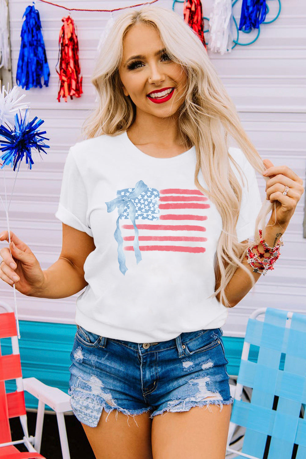 American Flag Bow