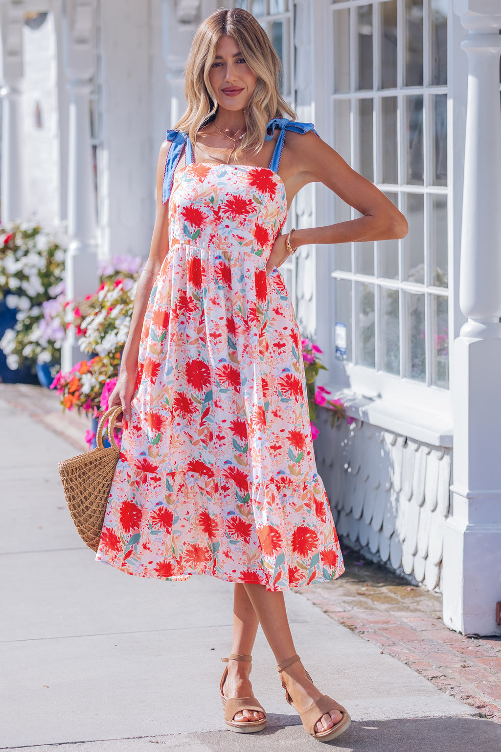 Red Floral Dress
