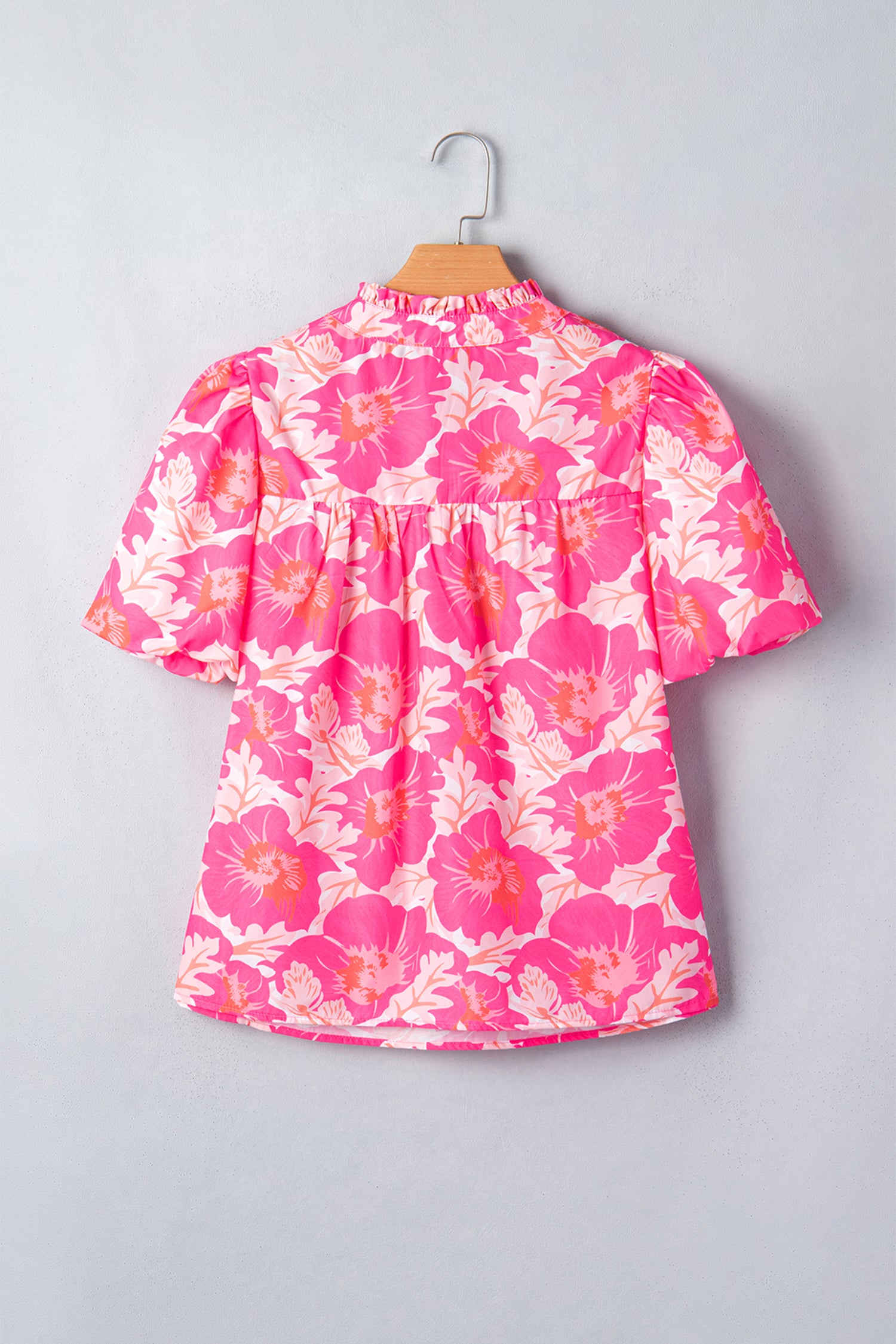 Pink Summer Floral Blouse