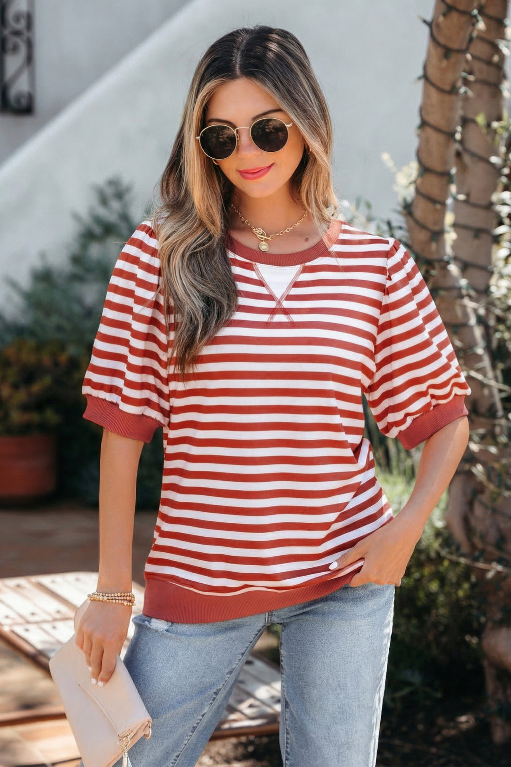 Orange Stripe Shirt