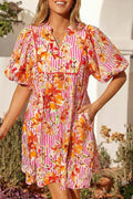 Sunset Bloom Mini Dress