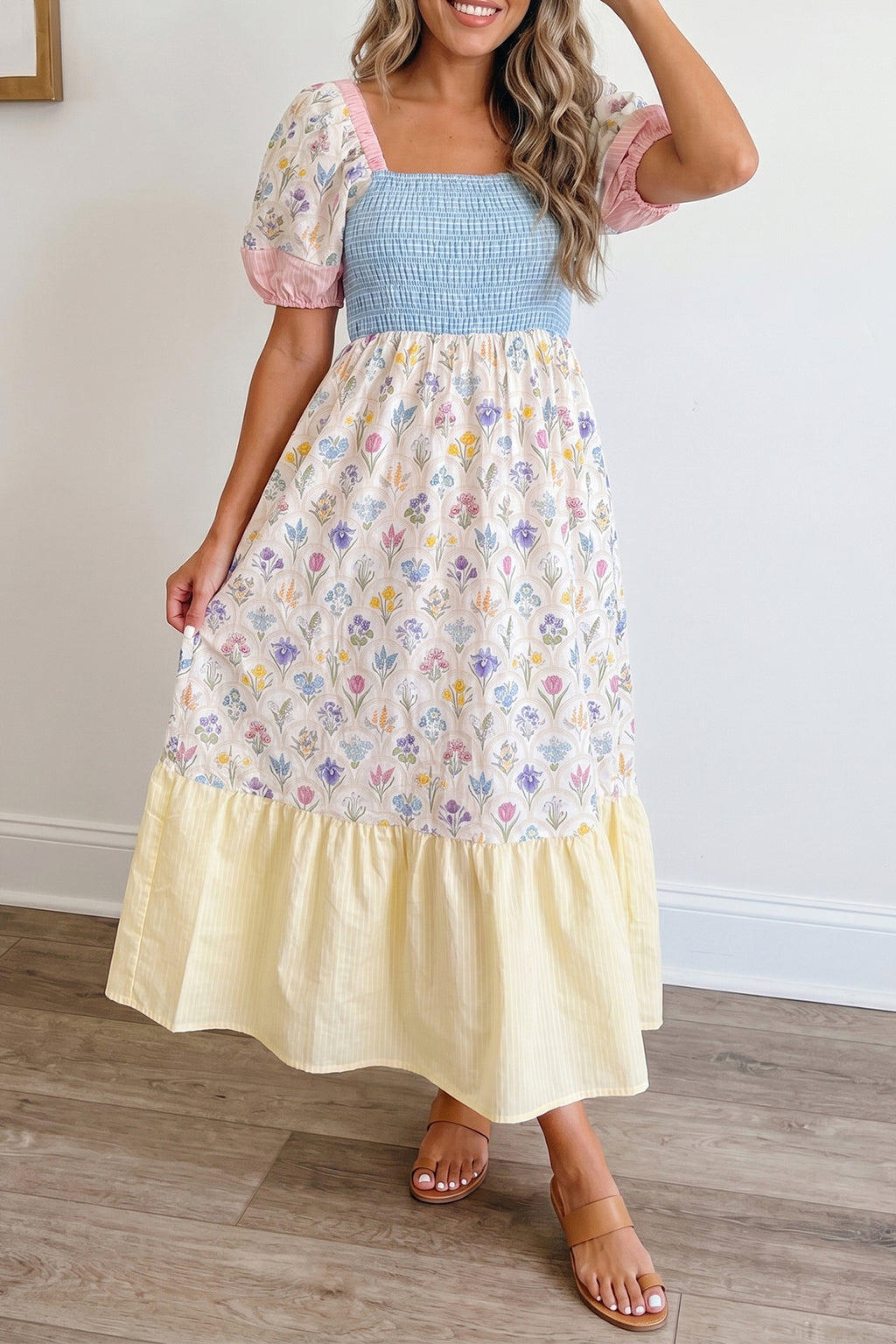 Multicolor Floral Long Dress