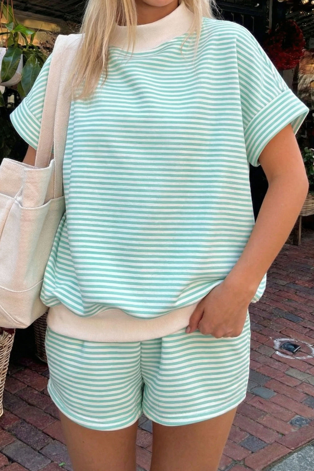 Mint Stripe Chill Set
