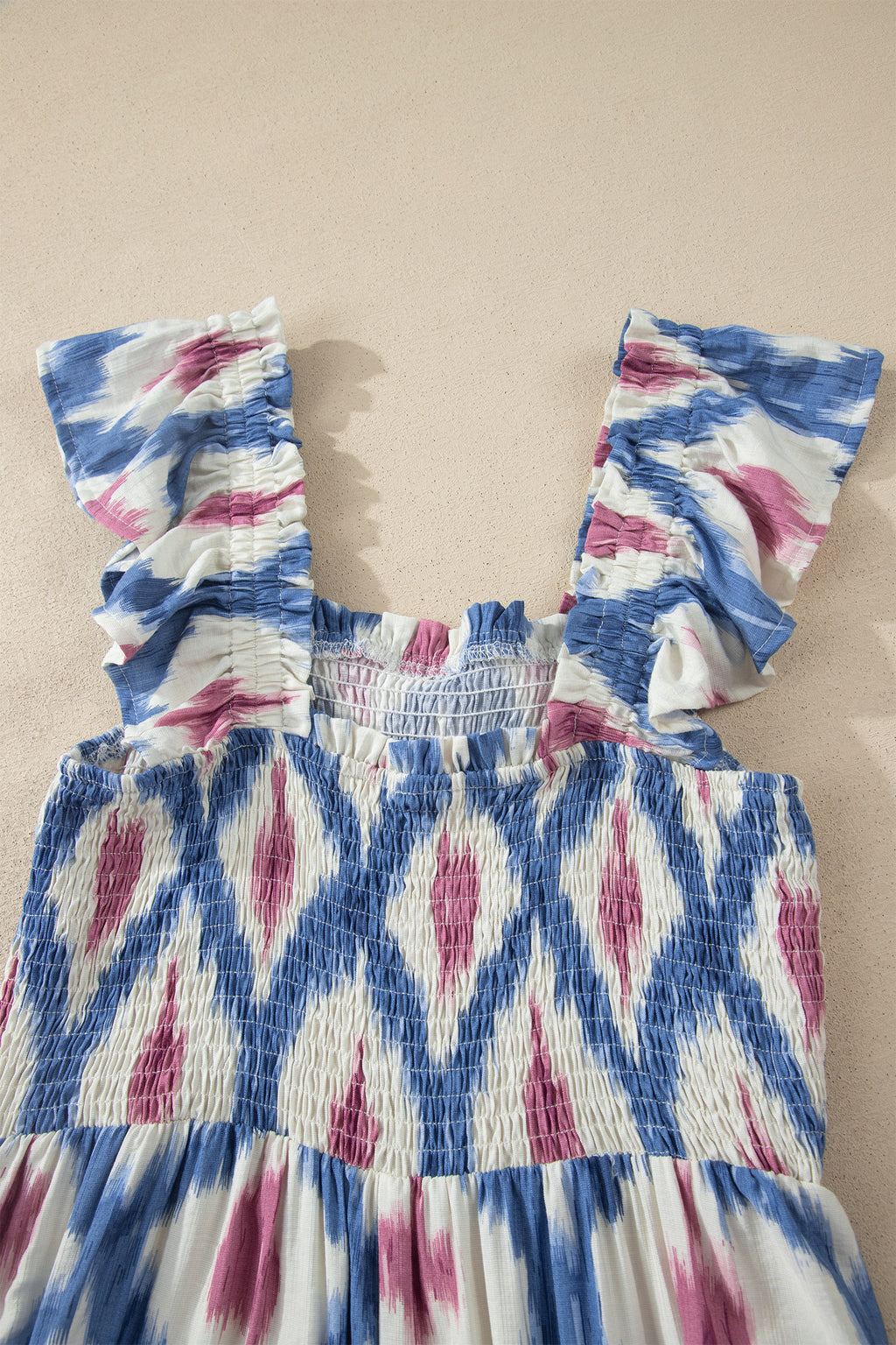 Sky Blue Ethnic Geometric Dress