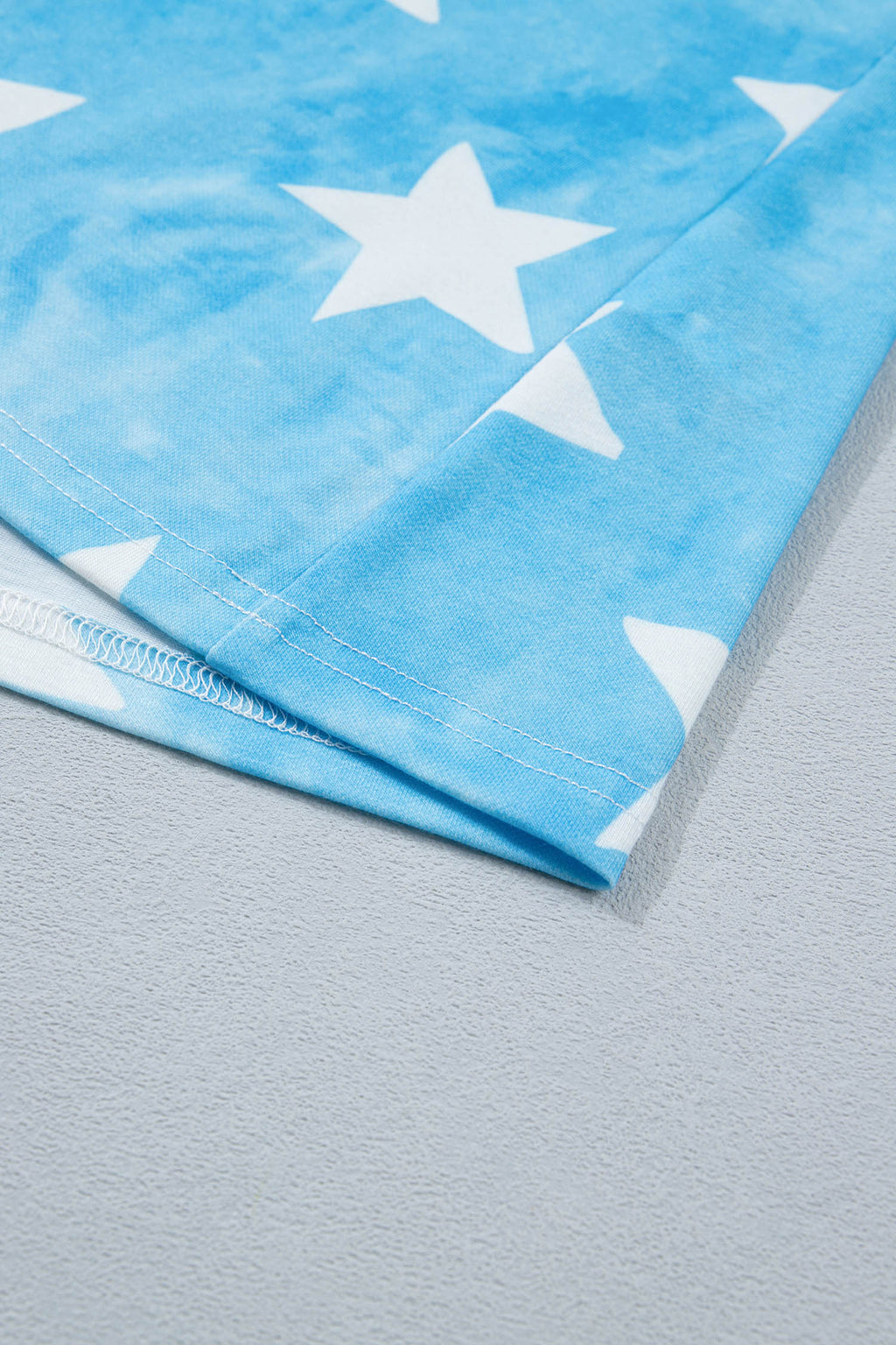Sky Blue Tie Dye Star Tank Top