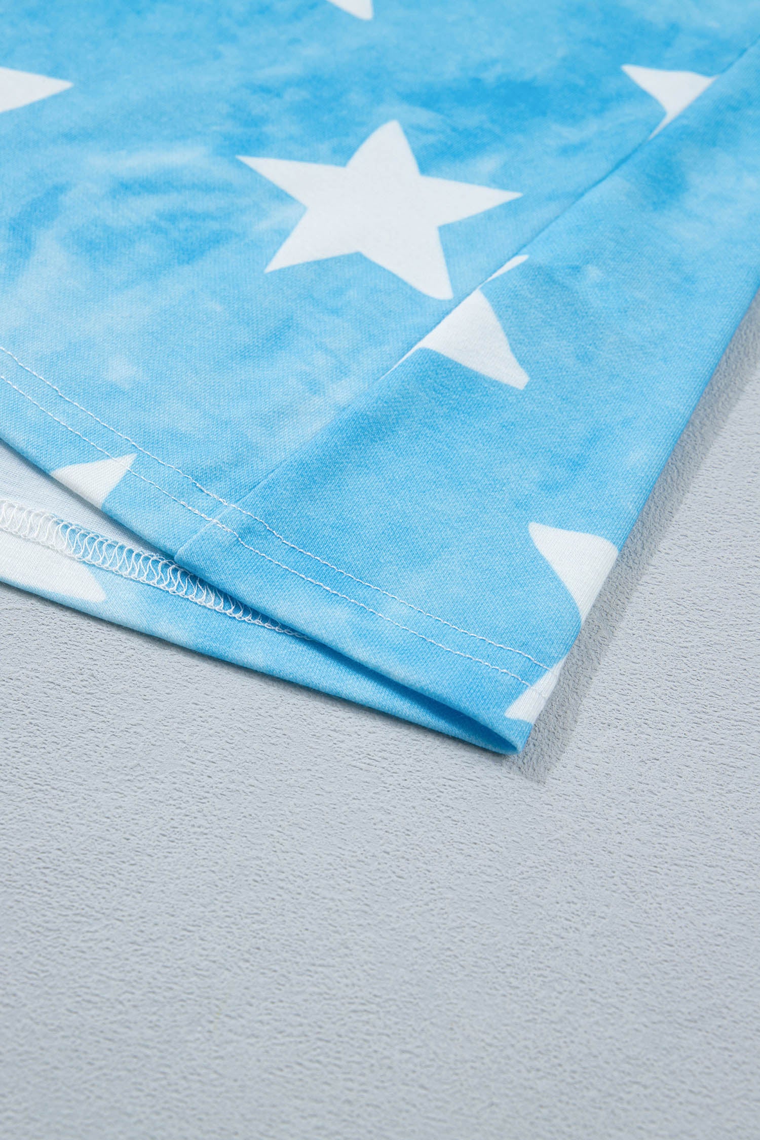 Sky Blue Tie Dye Star Tank Top