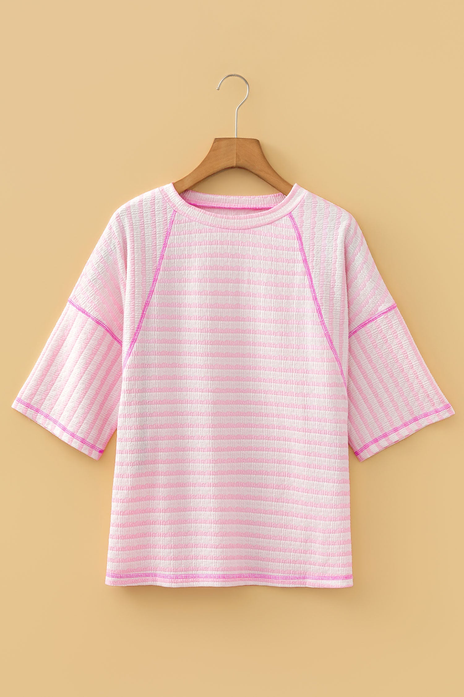 Blush Breeze Striped Top