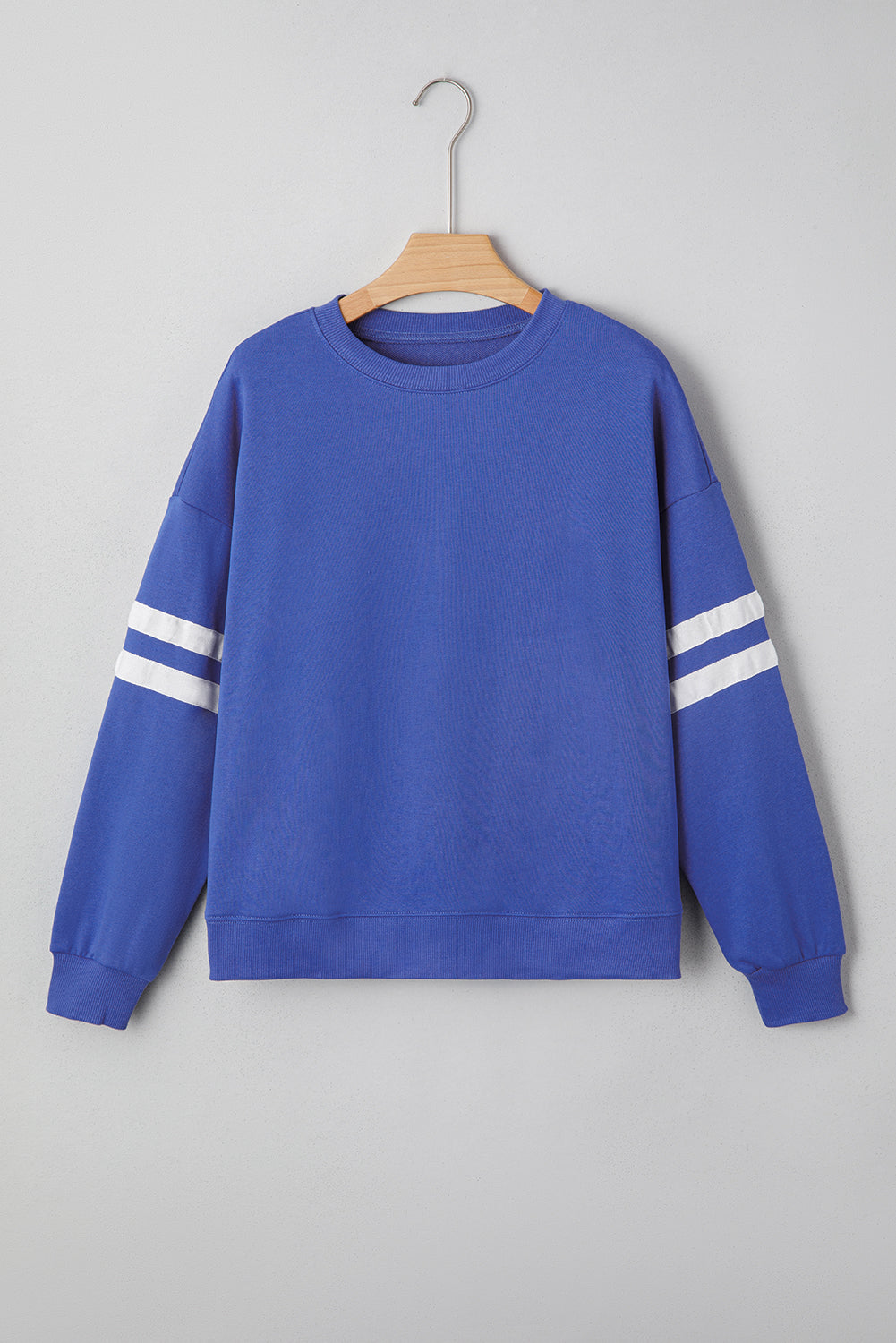 Orange Varsity Striped Detail Drop Shoulder Oversized Sweatshirt