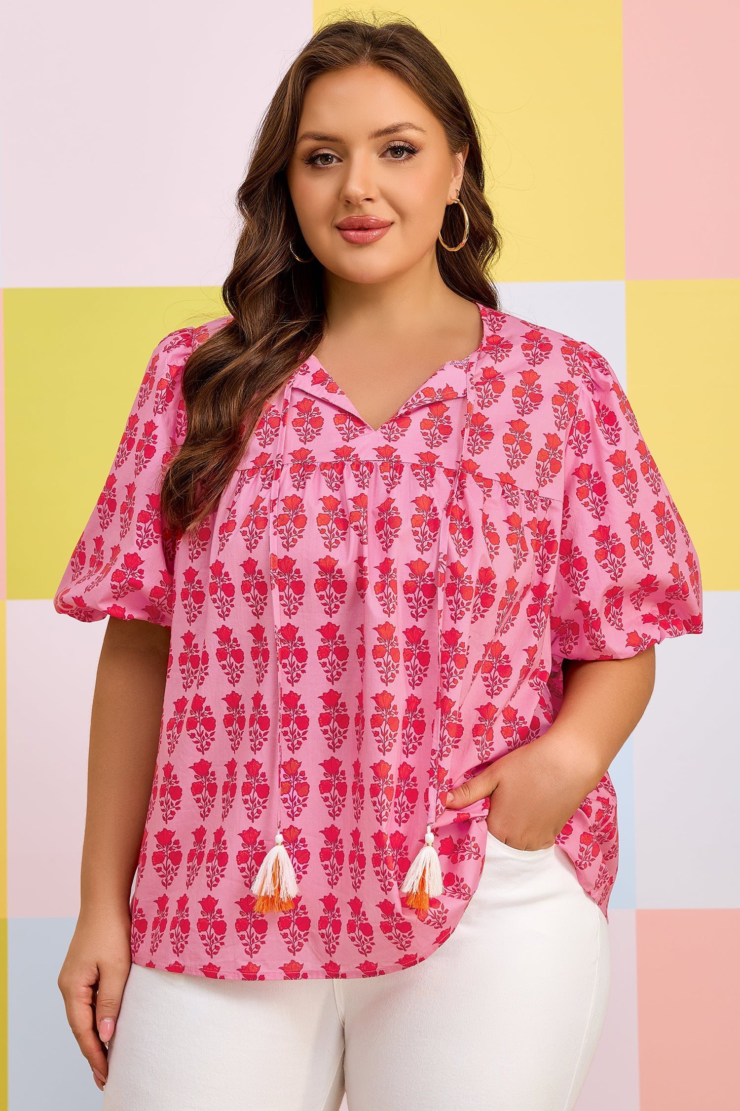 Blush Bloom Floral Blouse